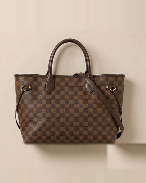 Checkered Canvas Tote Bag