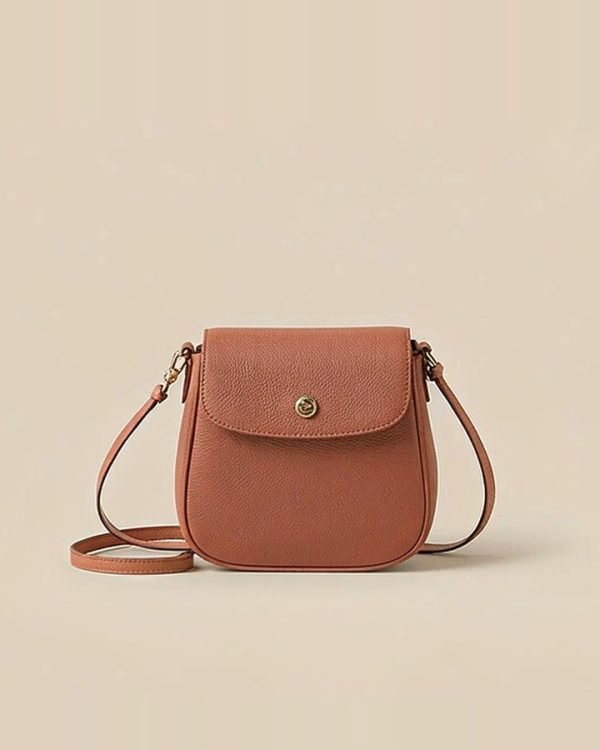 Terracotta Grained Calf Crossbody Medium